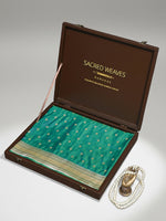 Peacock Green Booti Katan Silk Uppada Handloom Banarasi Saree