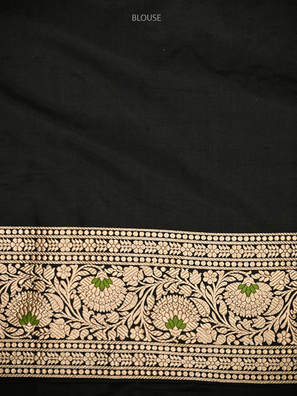 Black Meenakari Uppada Jaal Katan Silk Handloom Banarasi Saree - Sacred Weaves