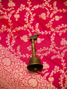 Pink Orange Jaal Katan Silk Uppada Handloom Banarasi Saree - Sacred Weaves