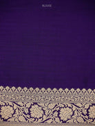 Voilet Booti Katan Silk Uppada Handloom Banarasi Saree - Sacred Weaves