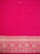 Dark Magenta Meenakari Booti Katan Silk Handloom Banarasi Saree - Sacred Weaves