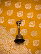 Yellow Booti Katan Silk Uppada Handloom Banarasi Saree - Sacred Weaves