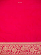 Dark Pink Booti Katan Silk Uppada Handloom Banarasi Saree - Sacred Weaves