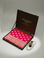 Dark Pink Booti Katan Silk Uppada Handloom Banarasi Saree - Sacred Weaves
