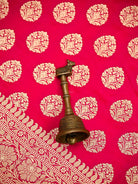 Dark Pink Booti Katan Silk Uppada Handloom Banarasi Saree - Sacred Weaves