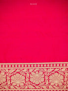 Dark Pink Booti Katan Silk Uppada Handloom Banarasi Saree - Sacred Weaves
