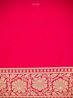 Dark Pink Booti Katan Silk Uppada Handloom Banarasi Saree - Sacred Weaves