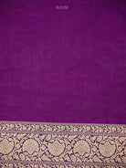 Purple Booti Katan Silk Uppada Handloom Banarasi Saree - Sacred Weaves
