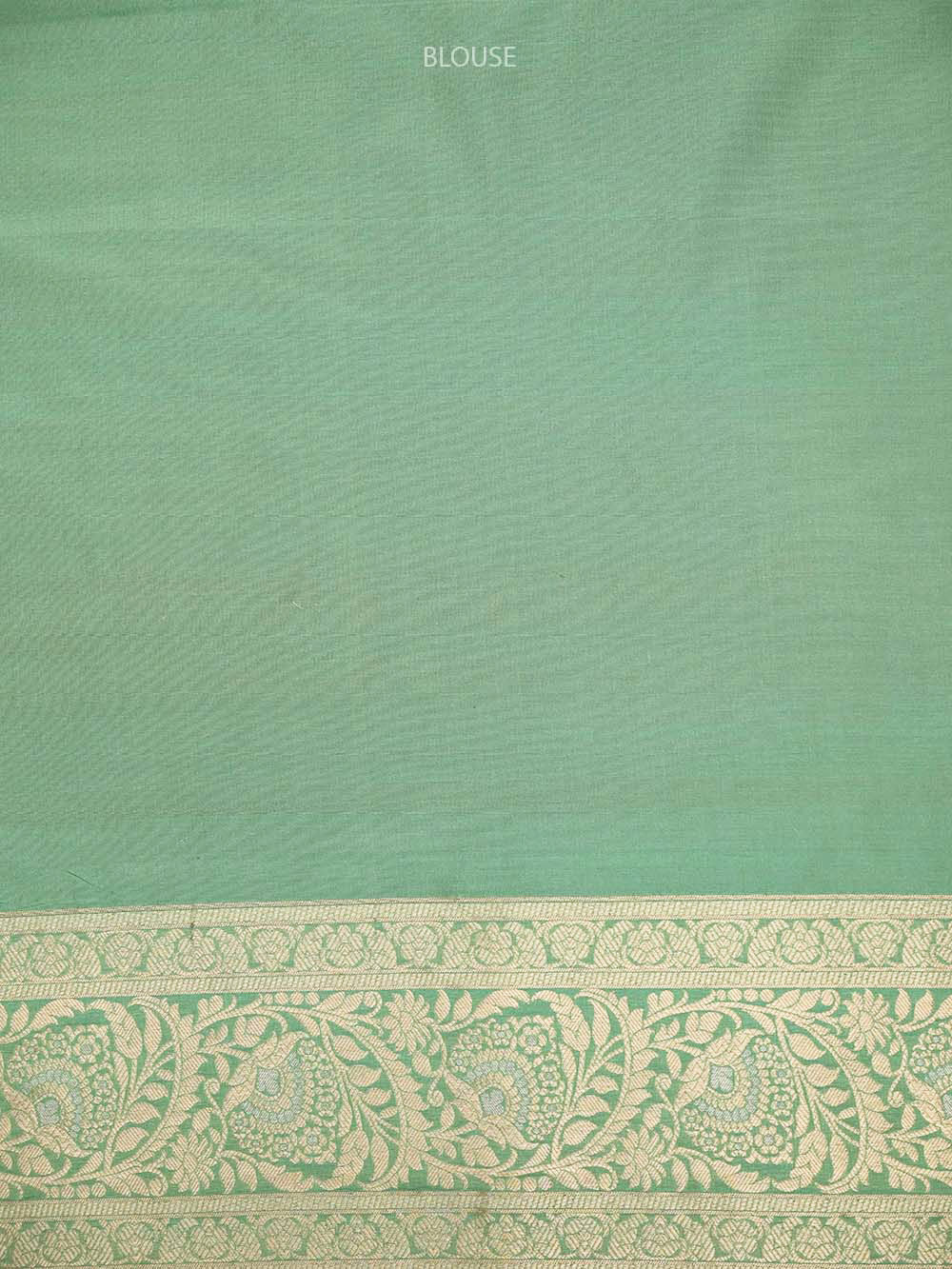 Pista Green Jaal Uppada Katan Silk Handloom Banarasi Saree - Sacred Weaves