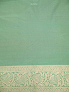 Pista Green Jaal Uppada Katan Silk Handloom Banarasi Saree - Sacred Weaves