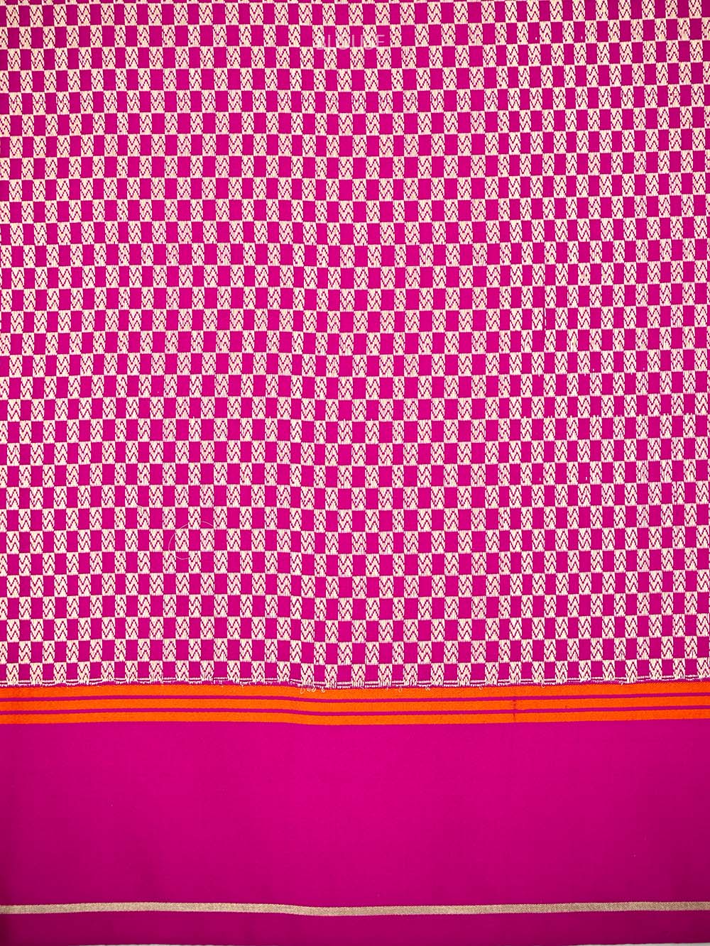 Dark Pink Plain Satin Silk Handloom Banarasi Saree - Sacred Weaves