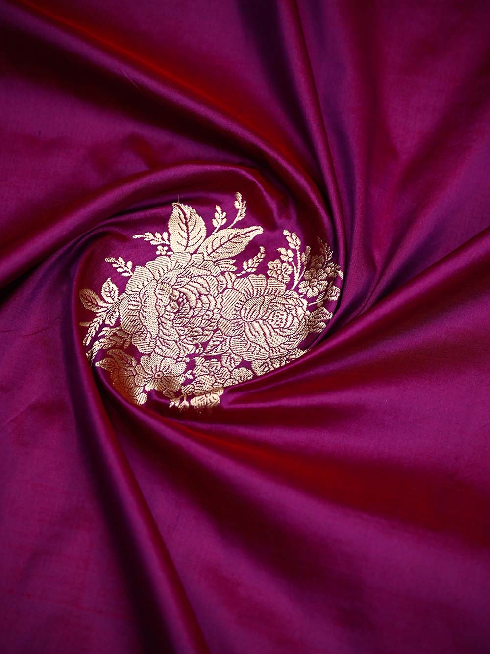 Purple Boota Pure Silk Handloom Banarasi Saree