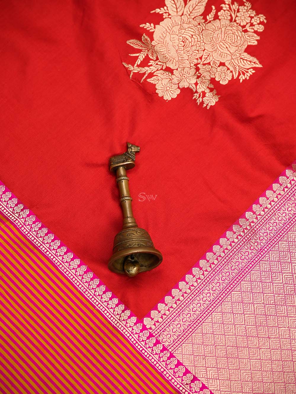 Red Boota Pure Silk Handloom Banarasi Saree