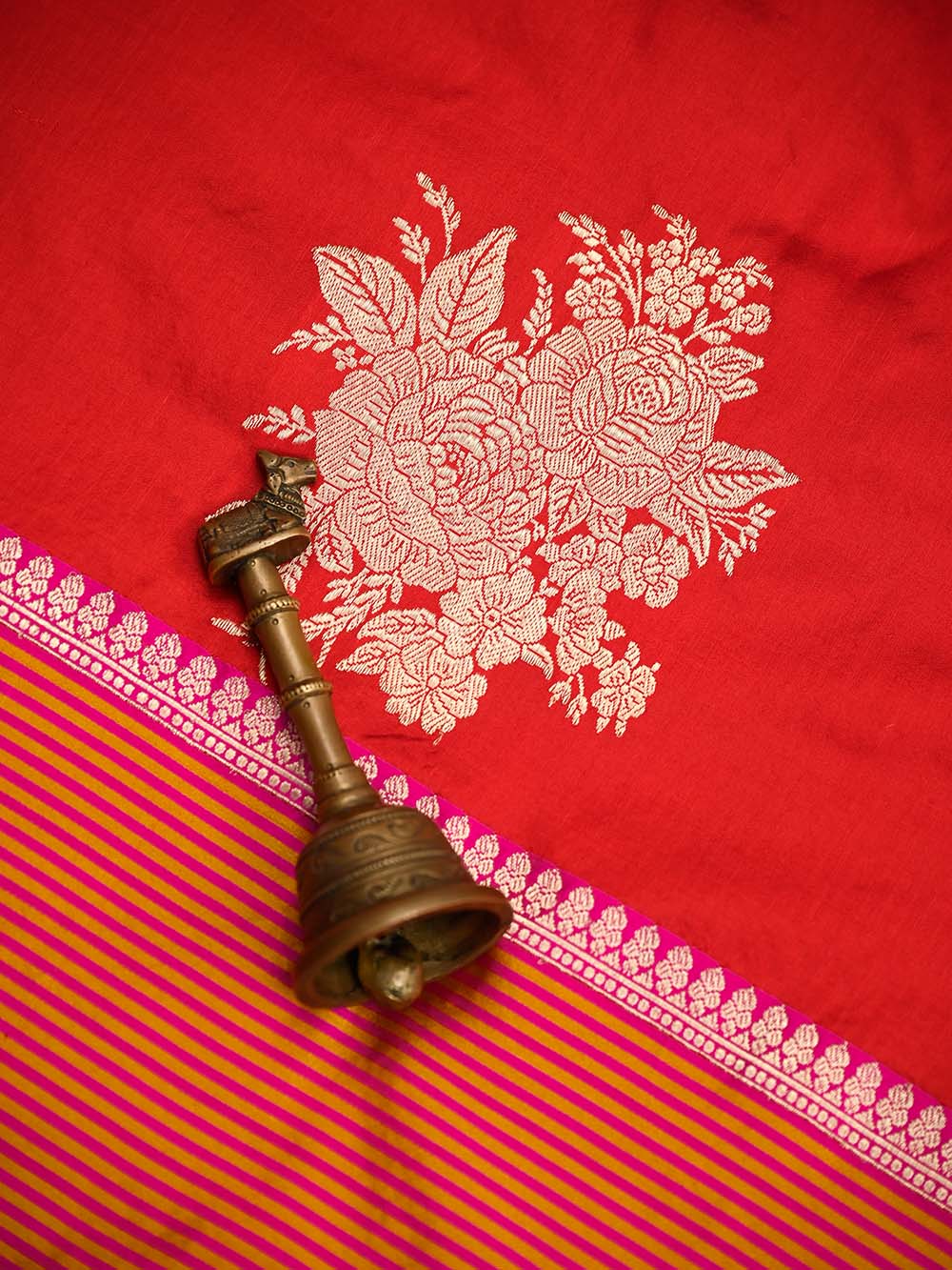 Red Boota Pure Silk Handloom Banarasi Saree