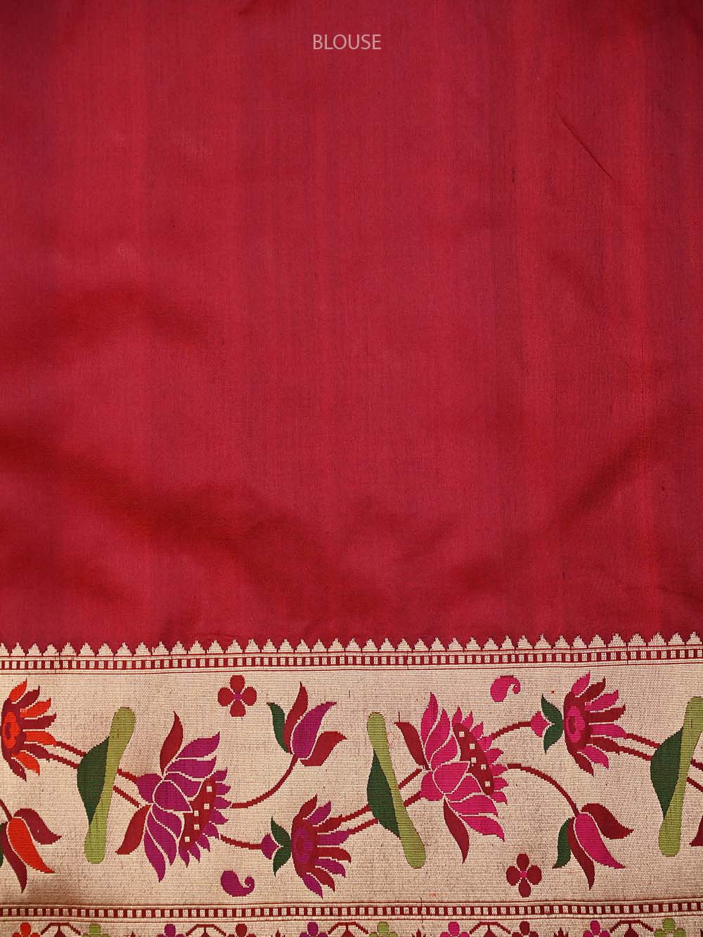 Magenta Paithani Katan Silk Handloom Banarasi Saree - Sacred Weaves