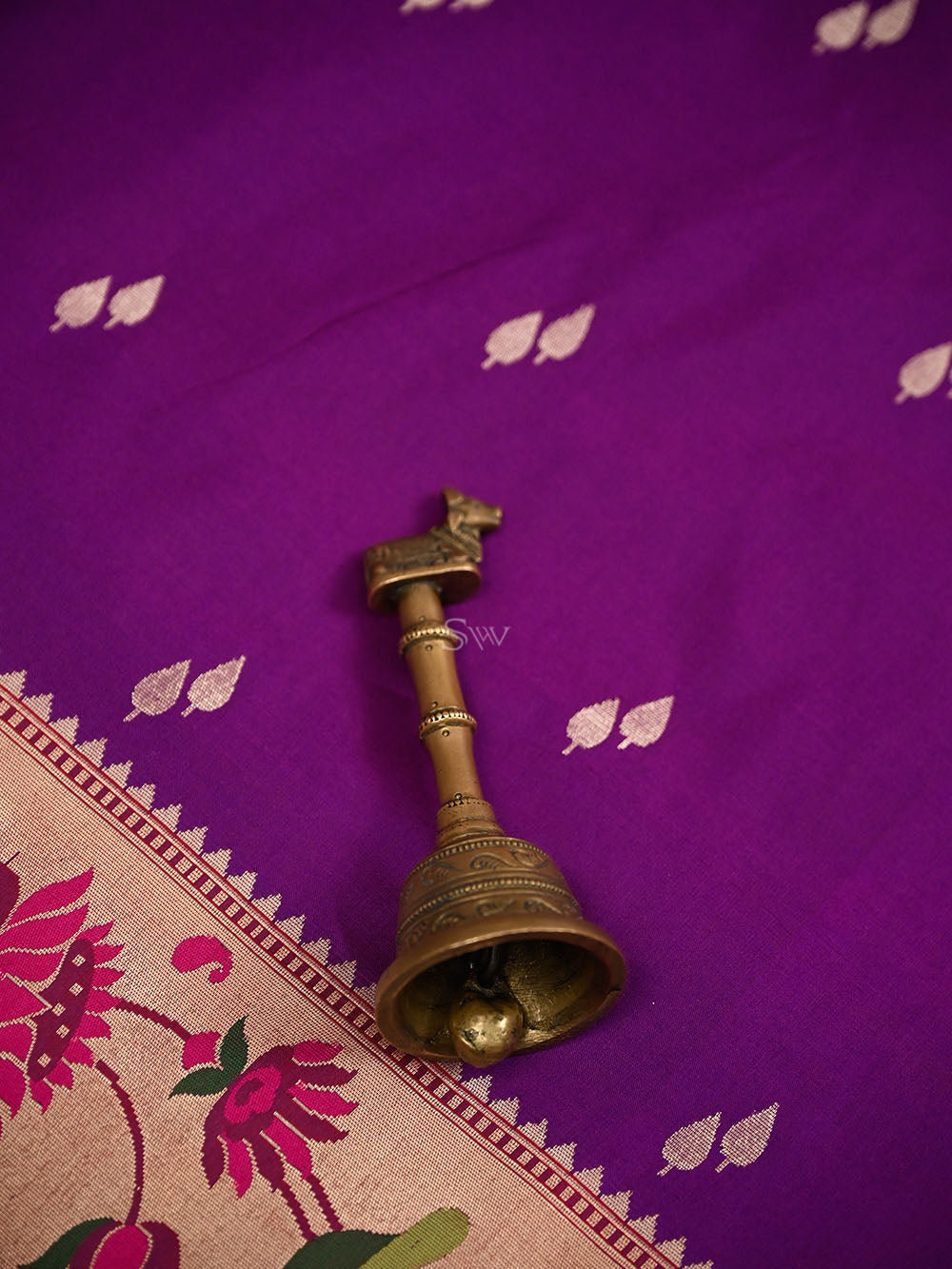 Purple Paithani Katan Silk Handloom Banarasi Saree