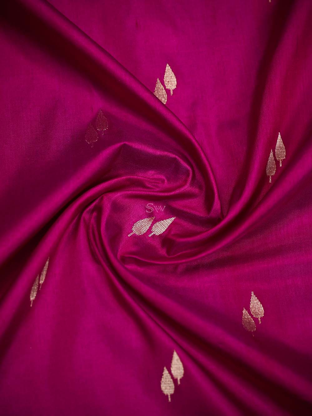 Magenta Paithani Katan Silk Handloom Banarasi Saree - Sacred Weaves