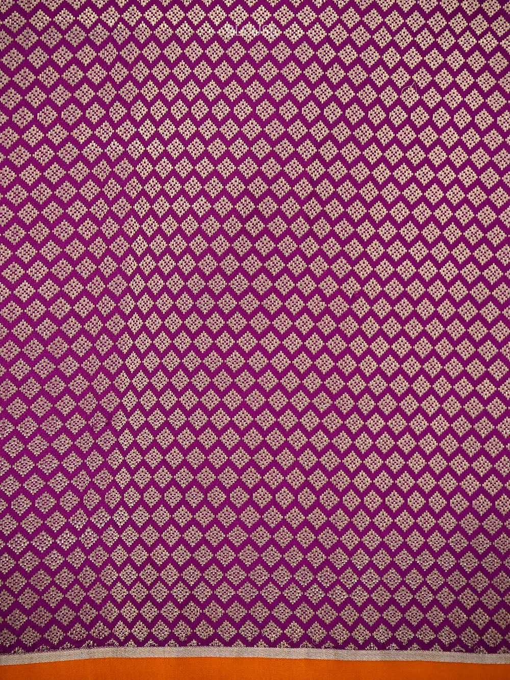Dark Magenta Plain Satin Silk Handloom Banarasi Saree - Sacred Weaves