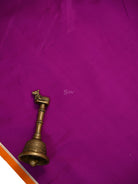 Dark Magenta Plain Satin Silk Handloom Banarasi Saree - Sacred Weaves