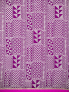 Dark Magenta Plain Satin Silk Handloom Banarasi Saree - Sacred Weaves