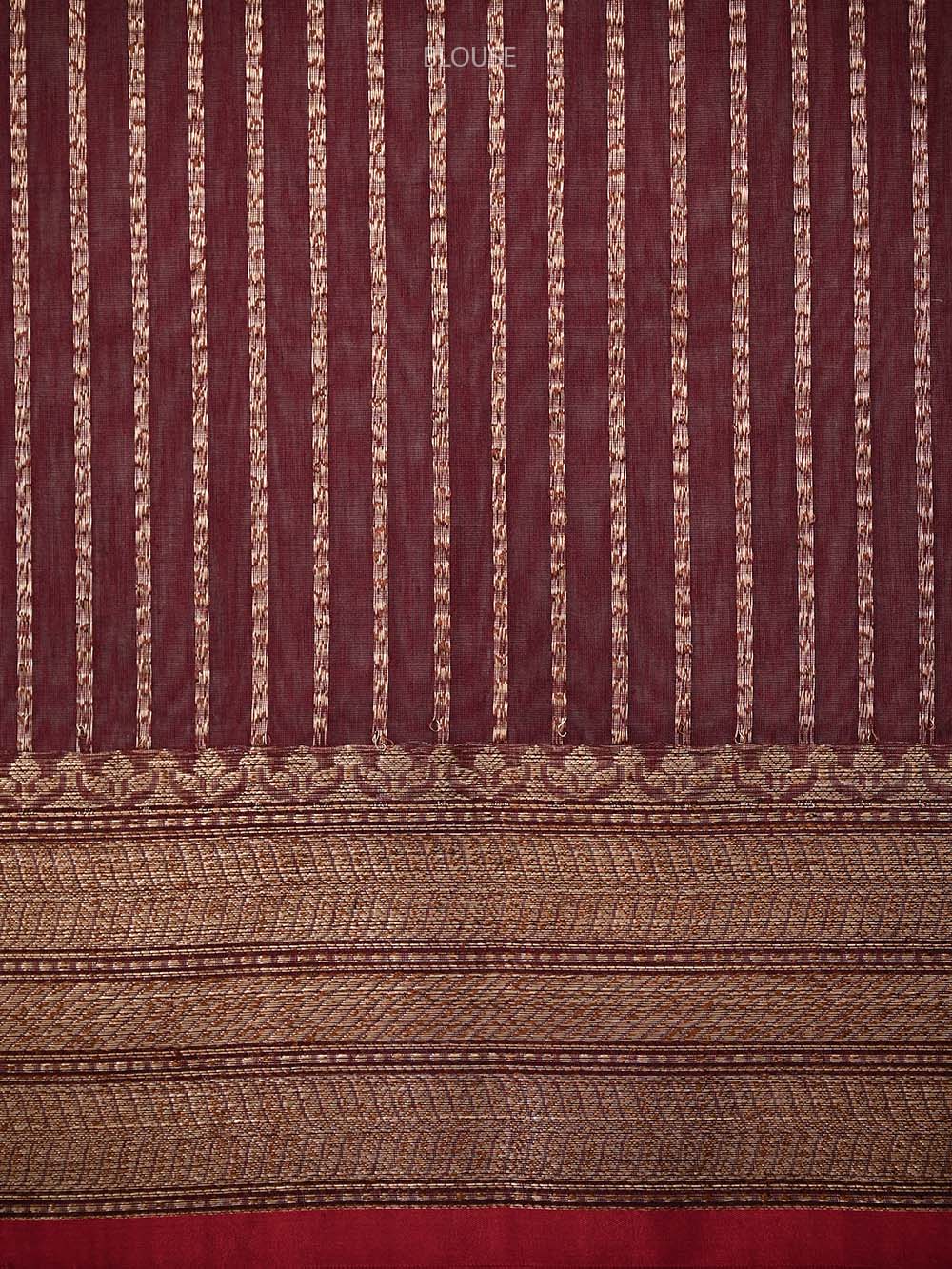 Wine Booti Chanderi Silk Handloom Banarasi Saree