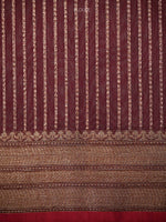 Wine Booti Chanderi Silk Handloom Banarasi Saree