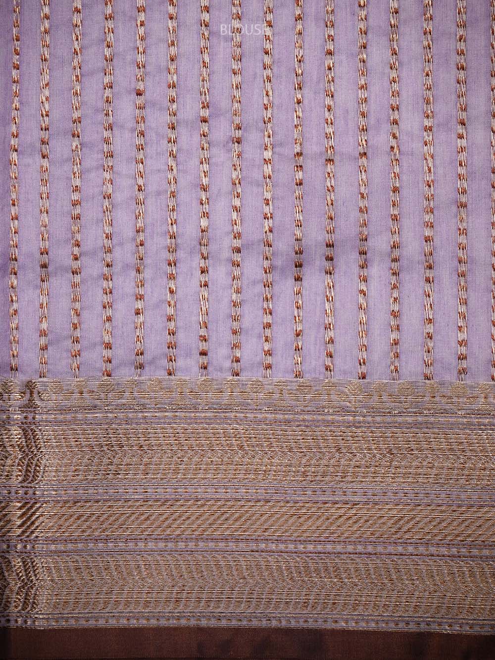 Pastel Purple Booti Chanderi Silk Handloom Banarasi Saree - Sacred Weaves
