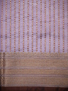 Pastel Purple Booti Chanderi Silk Handloom Banarasi Saree - Sacred Weaves