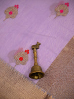 Pastel Purple Booti Chanderi Silk Handloom Banarasi Saree - Sacred Weaves
