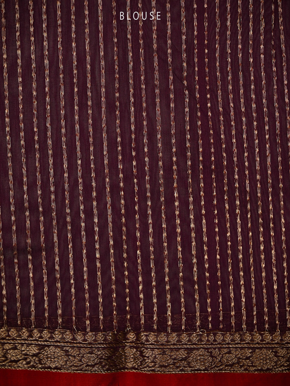 Wine Booti Chanderi Silk Handloom Banarasi Saree - Sacred Weaves