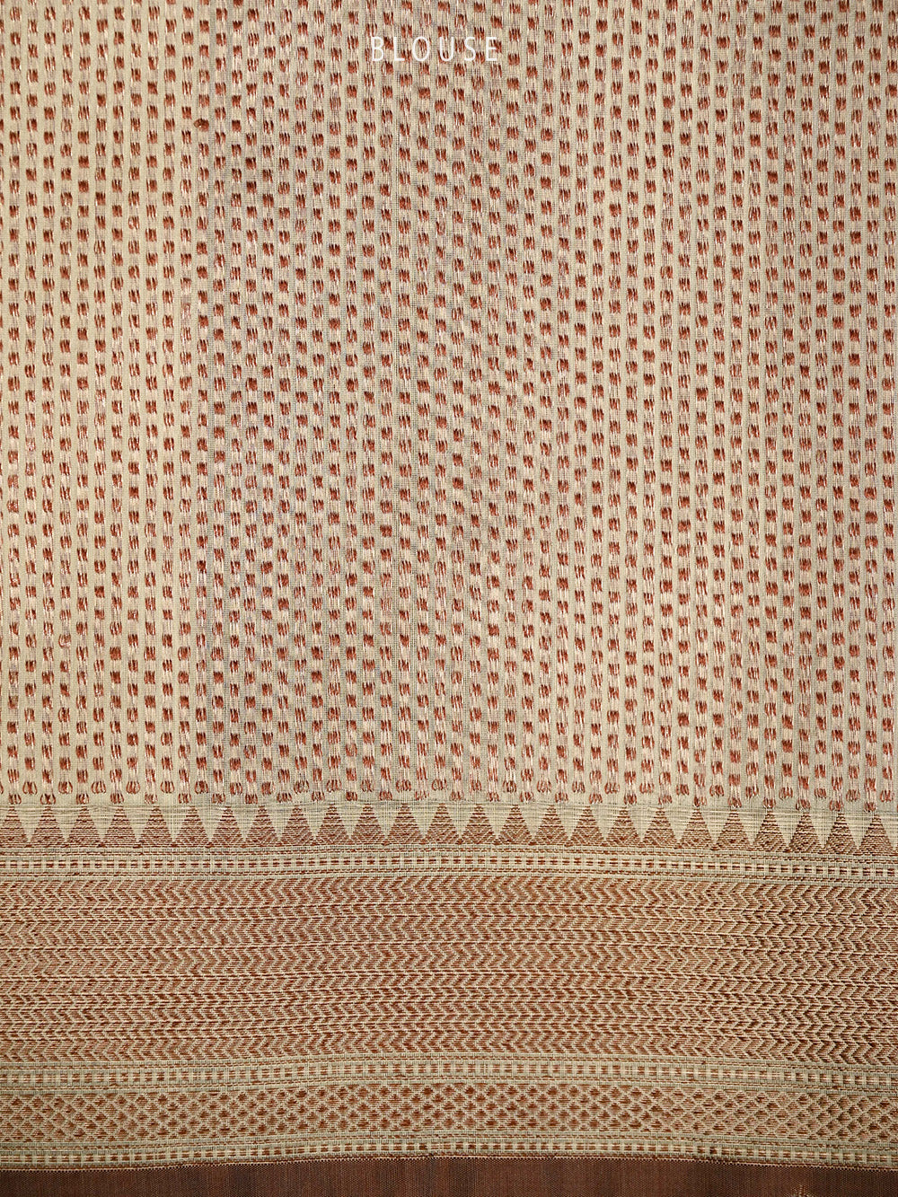 Cream Booti Chanderi Silk Handloom Banarasi Saree - Sacred Weaves