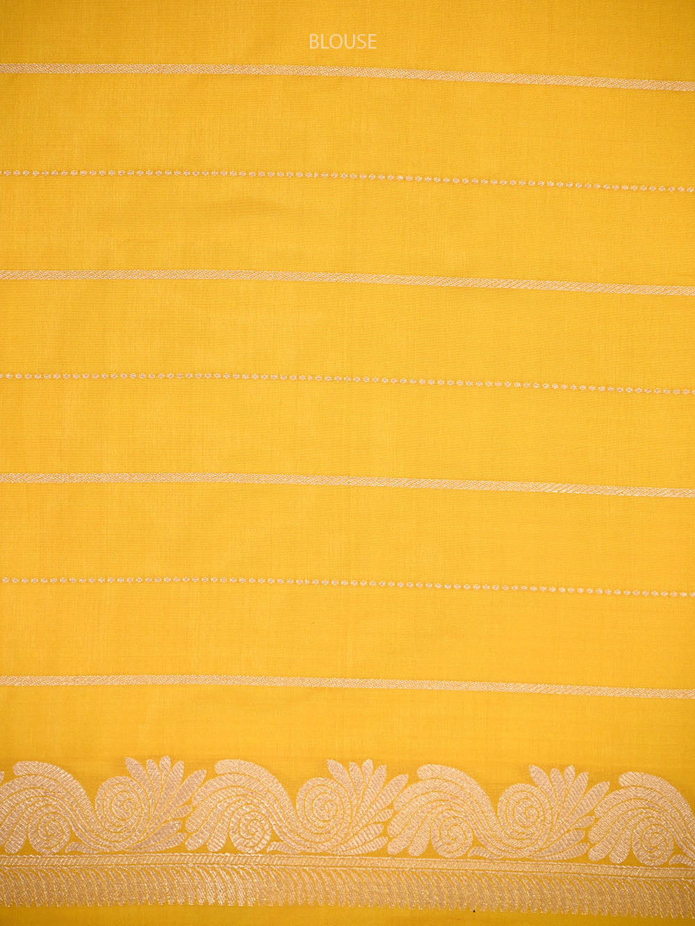 Yellow Booti Katan Silk Handloom Banarasi Saree - Sacred Weaves