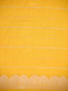 Yellow Booti Katan Silk Handloom Banarasi Saree - Sacred Weaves