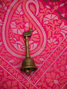 Pink Orange Konia Jaal Katan Silk Handloom Banarasi Saree - Sacred Weaves