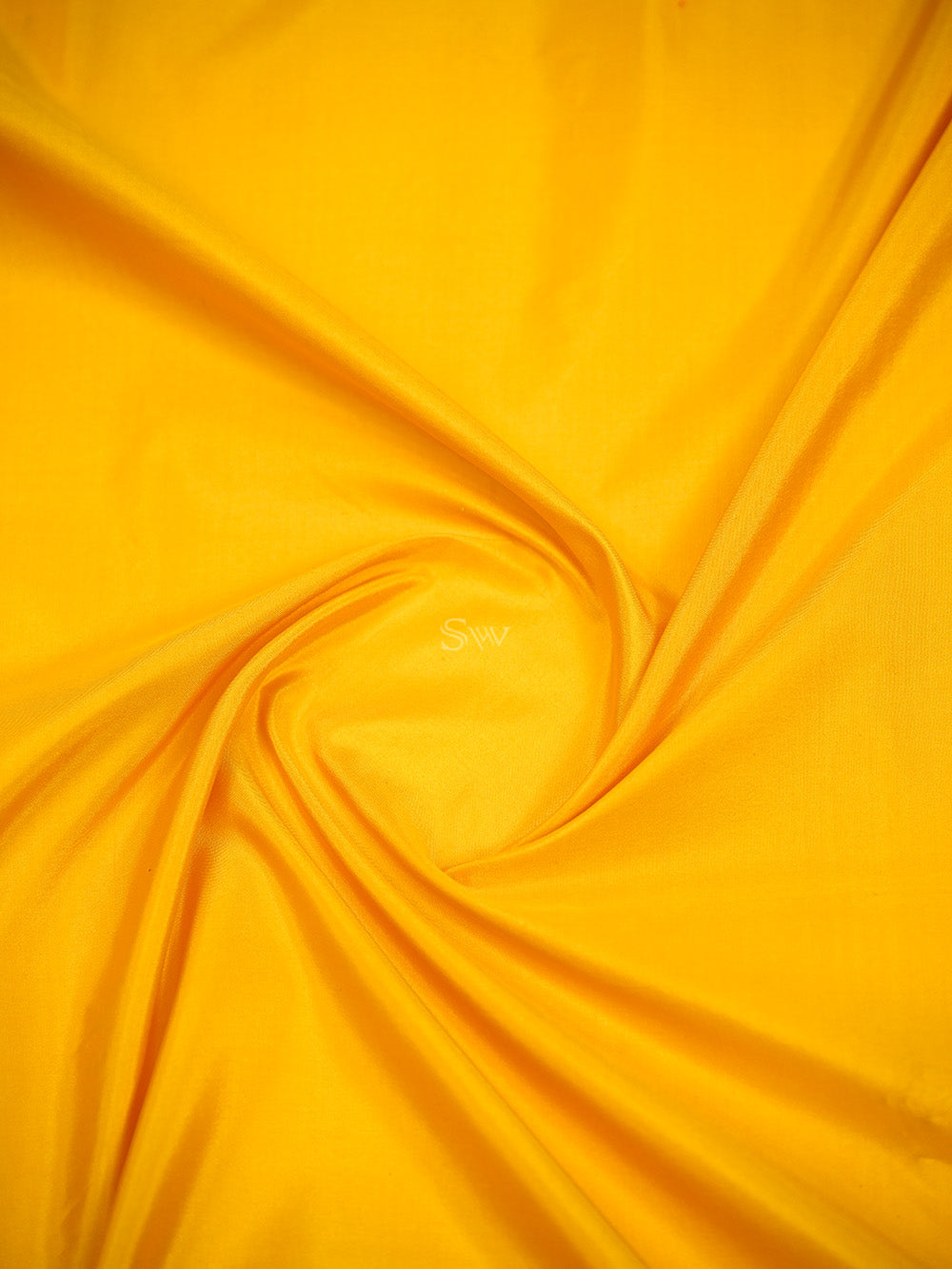 Yellow Plain Paithani Katan Silk Handloom Banarasi Saree - Sacred Weaves