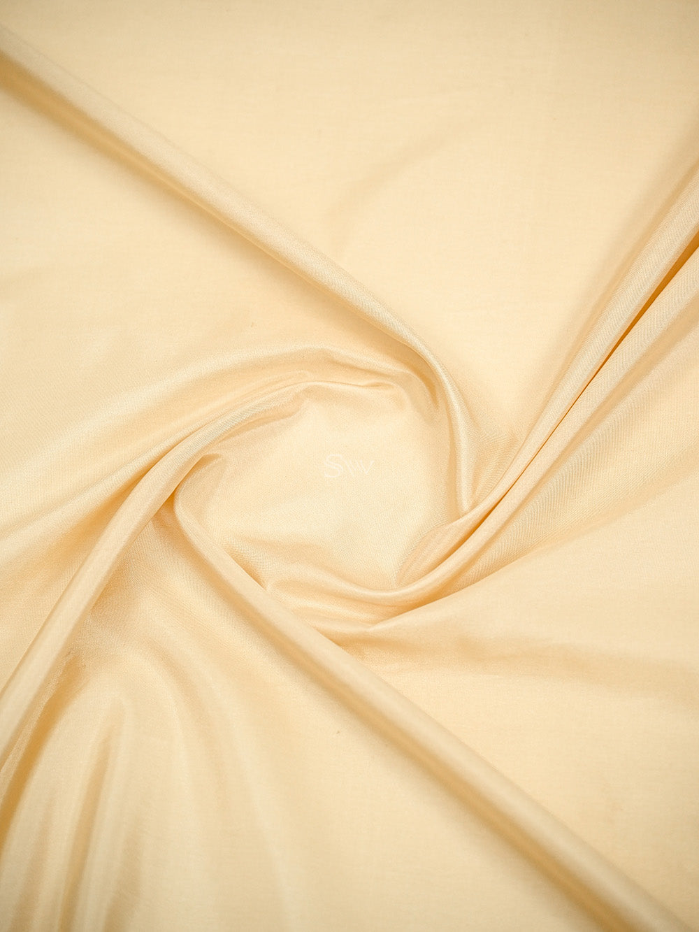 Cream Plain Paithani Katan Silk Handloom Banarasi Saree - Sacred Weaves