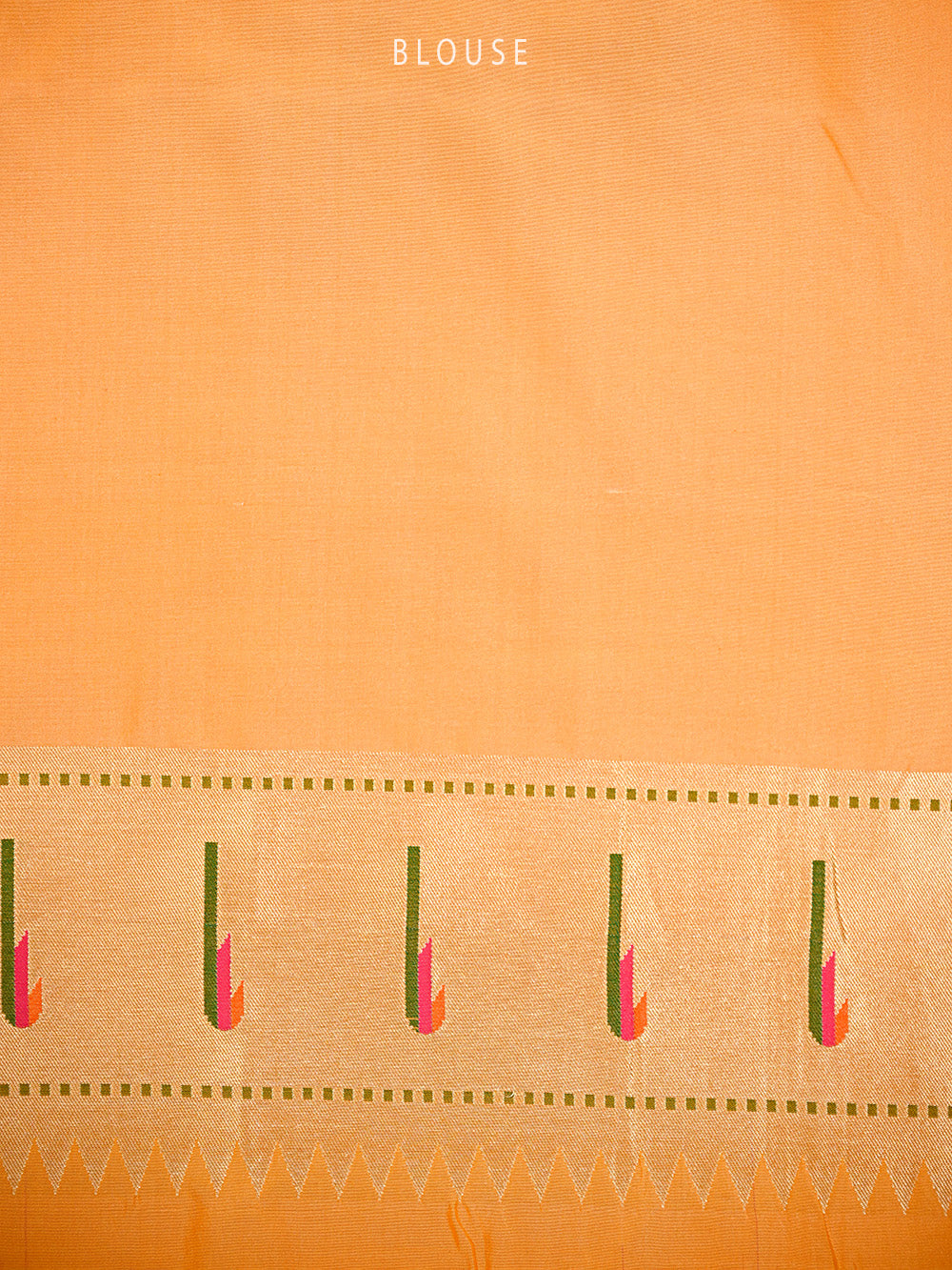 Cream Plain Paithani Katan Silk Handloom Banarasi Saree - Sacred Weaves