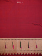 Peacock Green Plain Paithani Katan Silk Handloom Banarasi Saree - Sacred Weaves