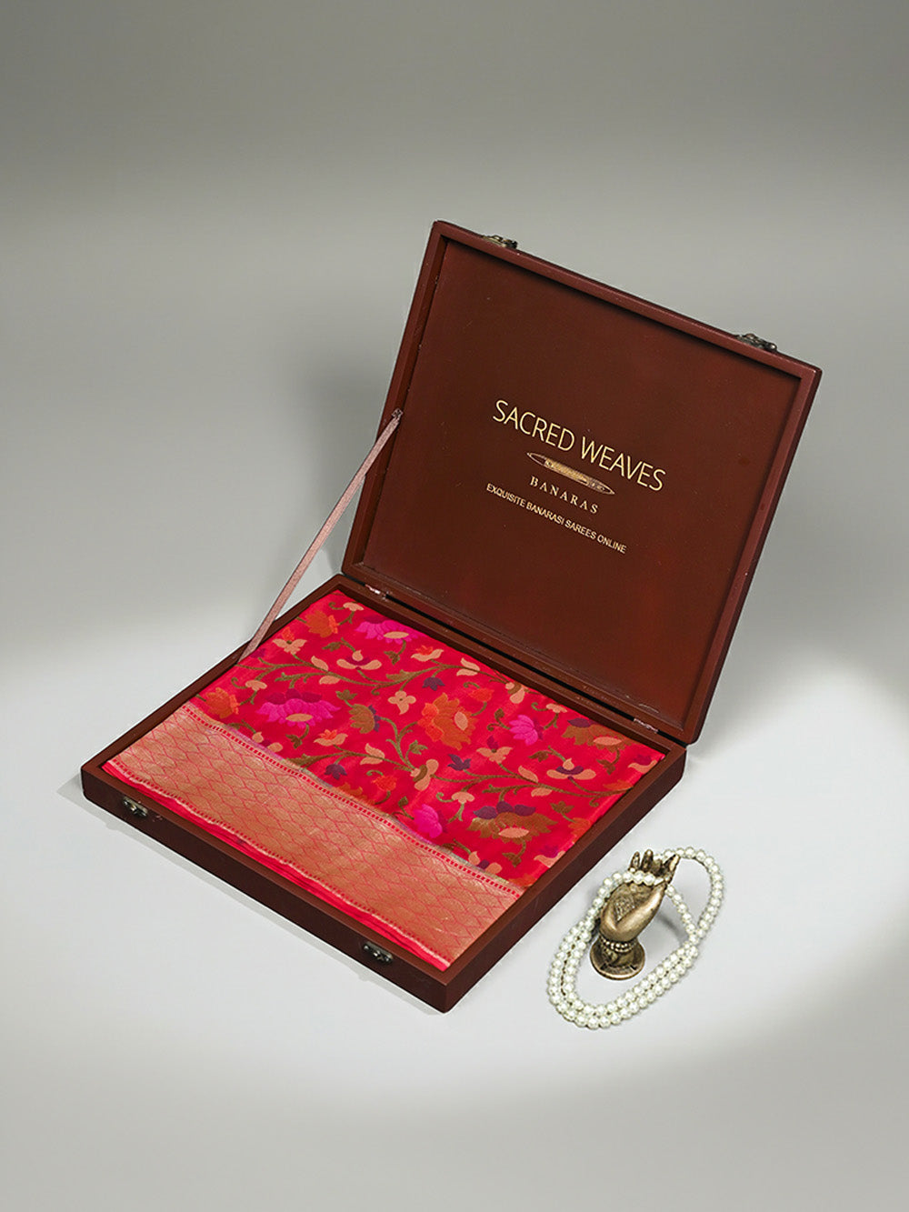 Dark Pink Meenakari Katan Silk Handloom Banarasi Saree - Sacred Weaves