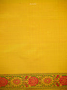 Mustard Floral Tanchoi Silk Handloom Banarasi Saree - Sacred Weaves