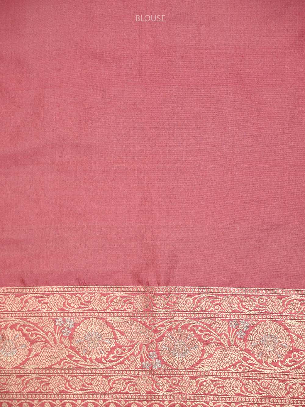 Coral Pink Jaal Uppada Katan Silk Handloom Banarasi Saree - Sacred Weaves