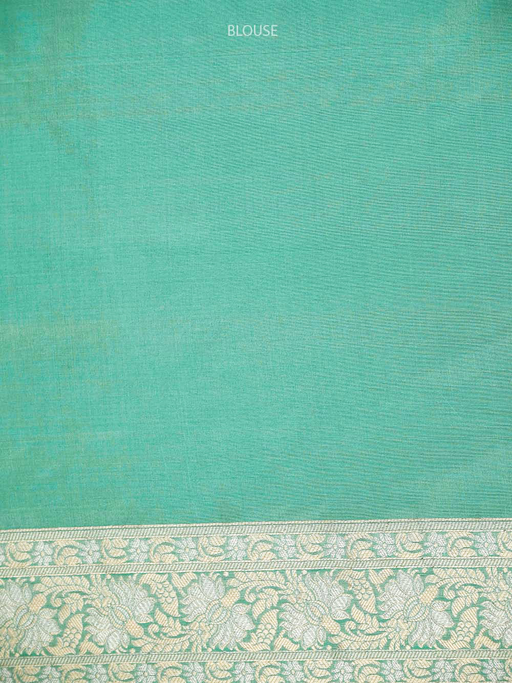 Aqua Green Jaal Uppada Katan Silk Handloom Banarasi Saree - Sacred Weaves
