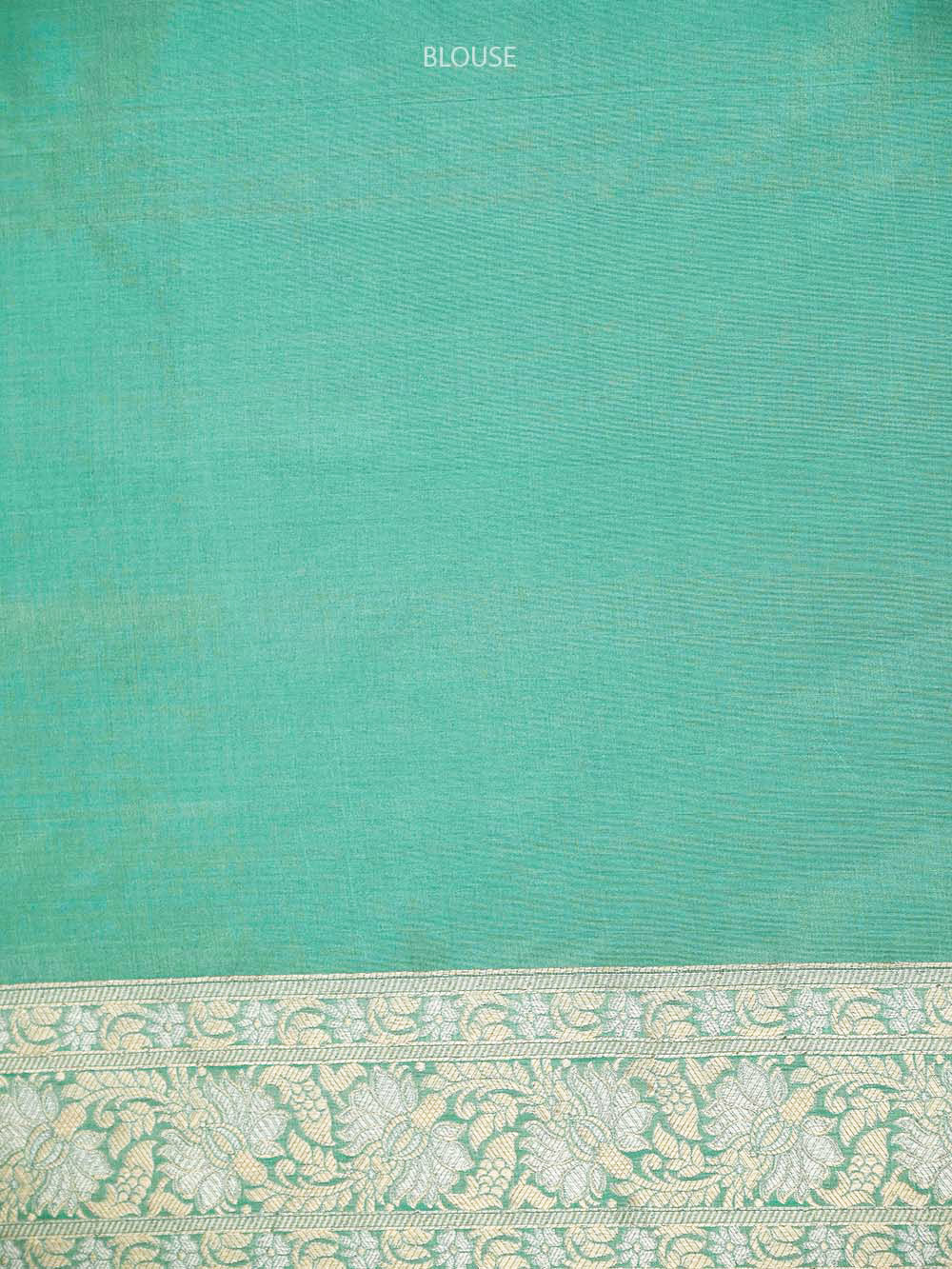 Aqua Green Jaal Uppada Katan Silk Handloom Banarasi Saree - Sacred Weaves