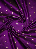 Purple Booti Katan Silk Uppada Handloom Banarasi Saree - Sacred Weaves