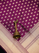 Wine Booti Katan Silk Uppada Handloom Banarasi Saree - Sacred Weaves