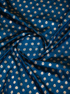 Midnight Blue Booti Katan Silk Uppada Handloom Banarasi Saree - Sacred Weaves