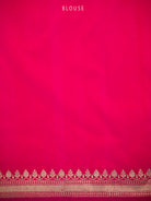 Dark Pink Konia Katan Silk Handloom Banarasi Saree - Sacred Weaves