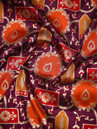 Wine Rangkat Jaal Katan Silk Handloom Banarasi Saree - Sacred Weaves