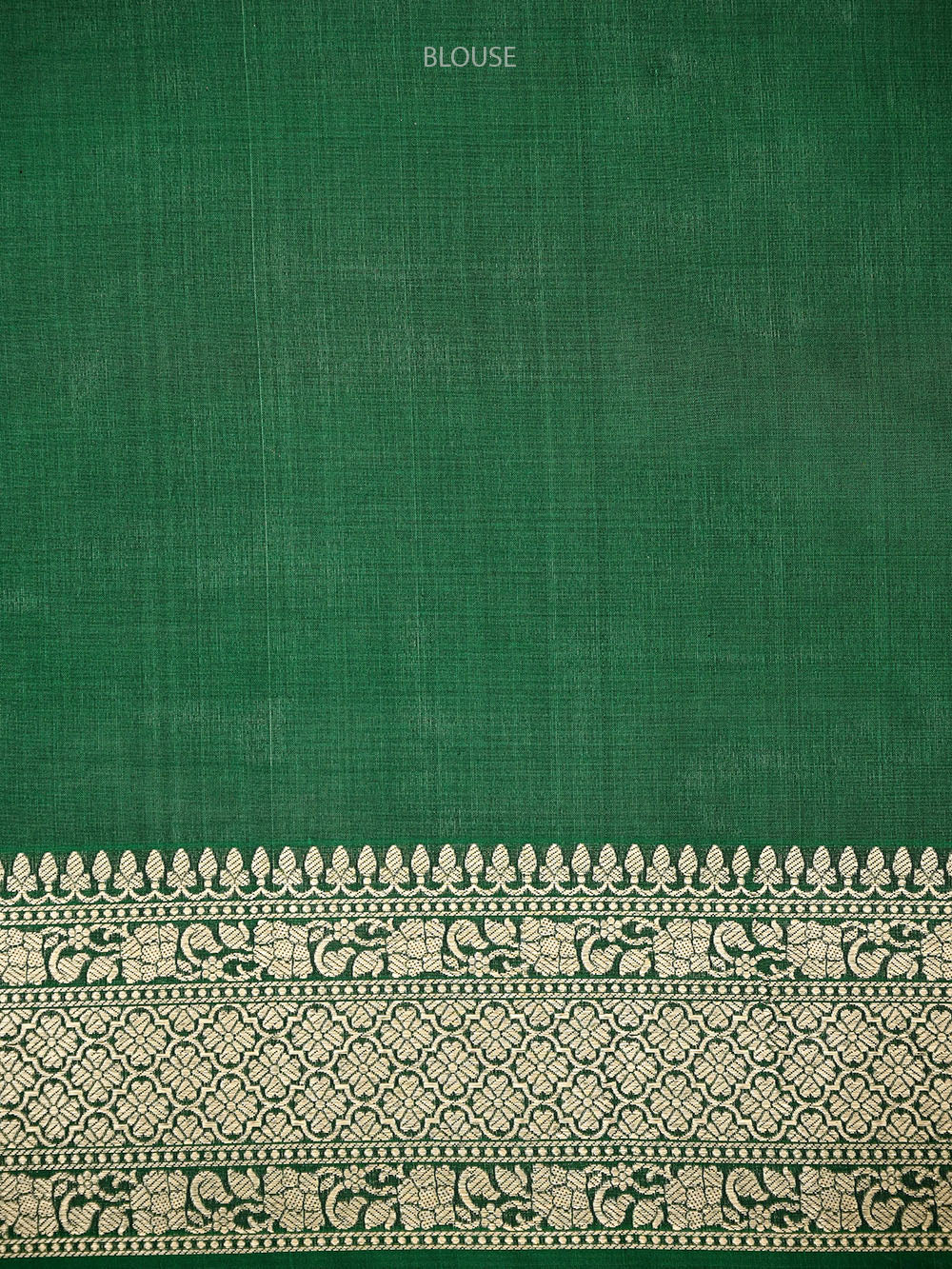 Bottle Green Rangkat Jaal Katan Silk Handloom Banarasi Saree - Sacred Weaves