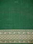 Bottle Green Rangkat Jaal Katan Silk Handloom Banarasi Saree - Sacred Weaves